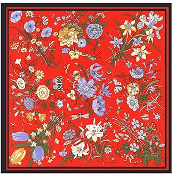 Amazon ペットよだれかけ ラグジュアリーブランドツイルシルクスカーフ女性バンドナスクエアスカーフデザイン花鹿のケルチーフスカーフレディースファッションショール Color Red Size 130x130cm Lubingt リード 通販