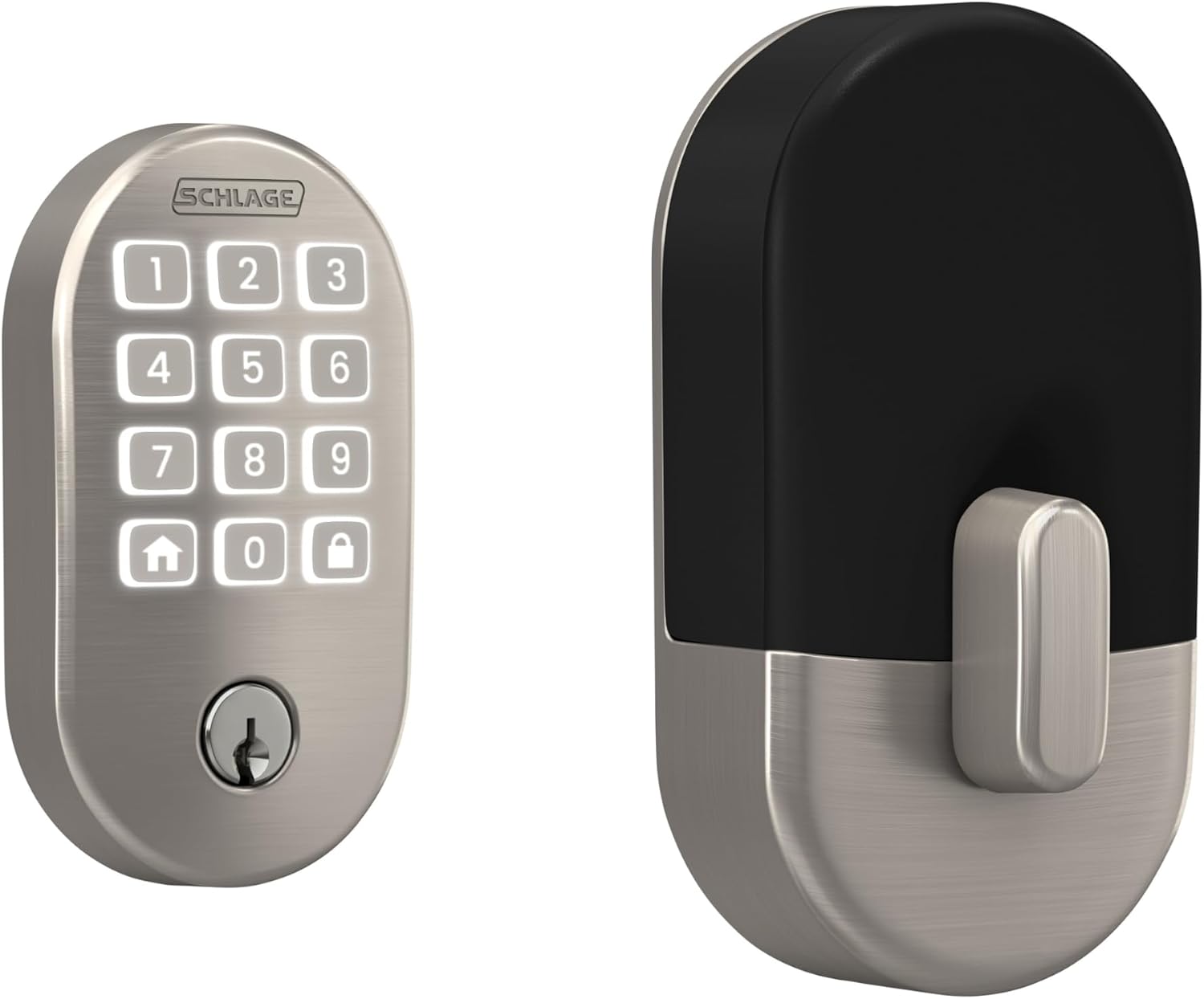 Arrive Smart WiFi Deadbolt Lock with Remsen Trim, Satin Nickel | Keyless entry door lock, Push button keypad, Built-in app control, Alexa, Google Home & Ring compatible, Certified security