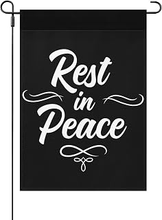 Rest In Peace double-sided outdoor garden flag