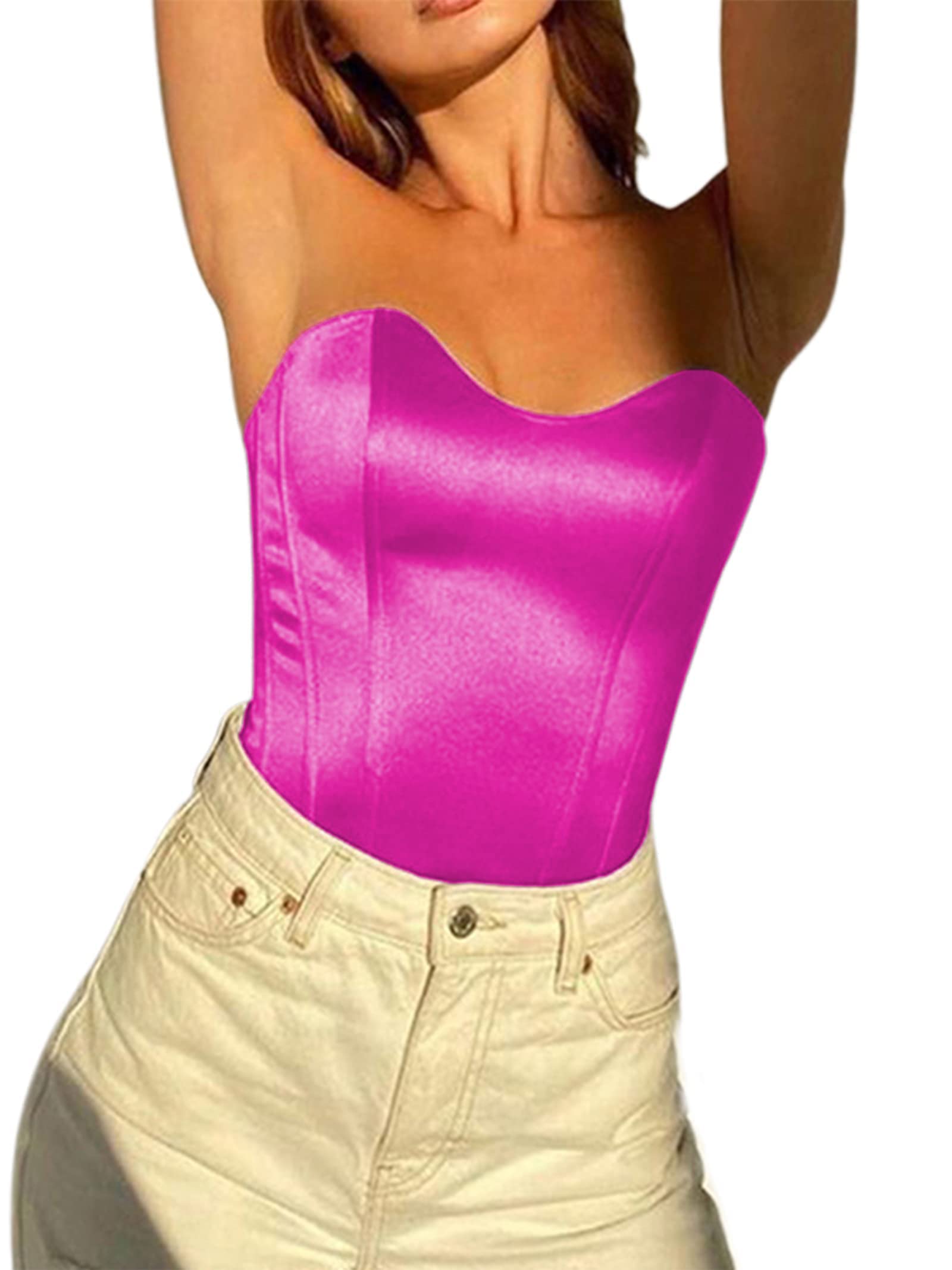 Women's Distressed Loose Crop Top – Oversized Ripped Tee Shirt | Pink Summer Casual Top