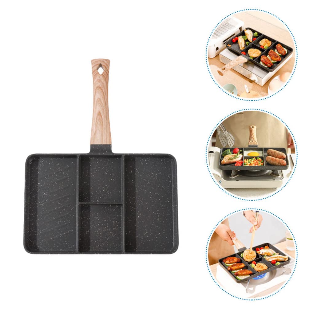 BESTonZON Ergonomic Nonstick Chicken and Frying Pan Multi-function Breakfast Skillet for Induction Cooktop Premium Design for Cooking Steak and Eggs Random Style