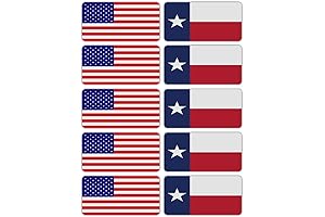 3M Reflective Texas and US Flag Stickers
