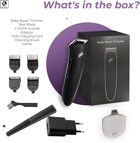 Miniatura 3 de Skull Shaver Baby Beast Trimmer - La mejor herramienta inalámbrica de aseo para cabello y barba - Cuchillas de acero de precisión - Recargable por