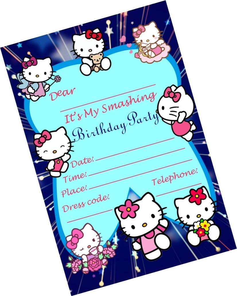 PartyStuff Cards - Hello Kitty Invitation Card 2 (16 Piece)