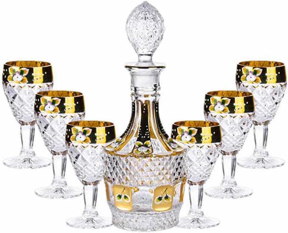 Gold-drawn Wine Set Crystal Enamel Color Foreign Spirit Glass Red Wine Glass