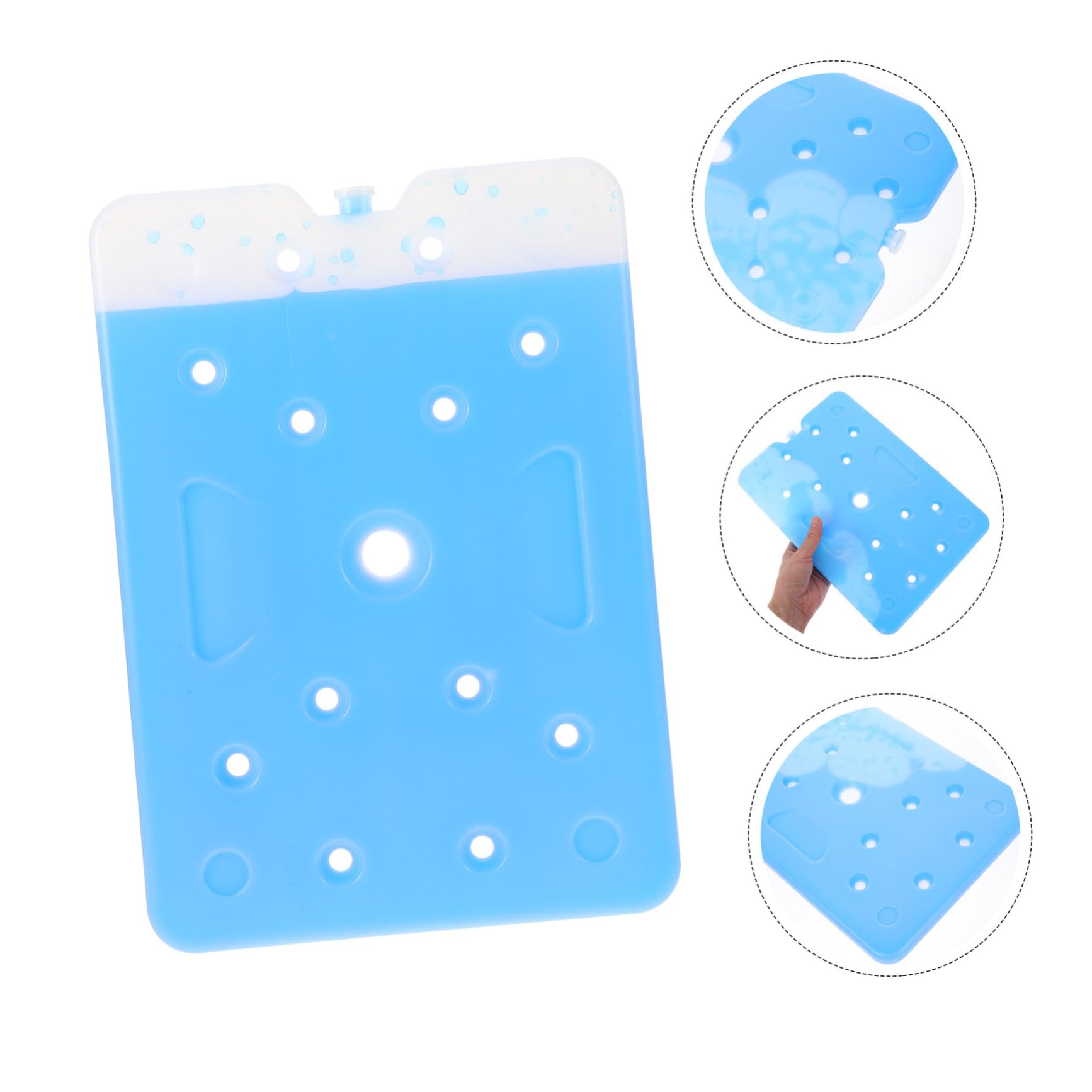 BESPORTBLE Bloc de Glace Réutilisable 1500ml en PE Bleu pour Glacière