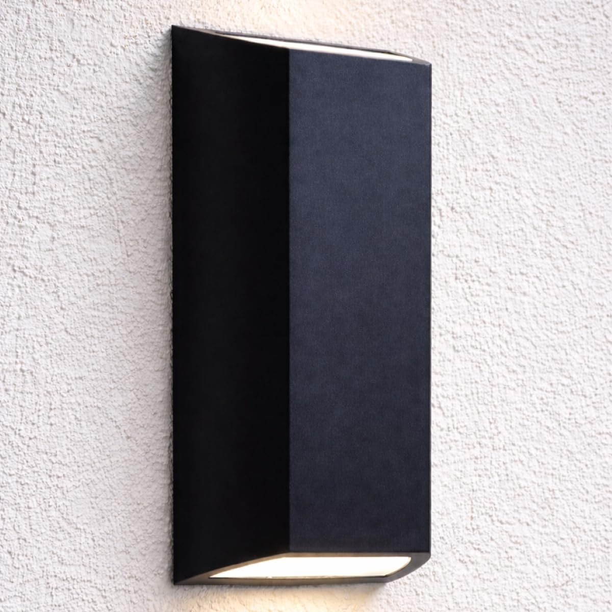 CGC Lighting Outdoor Outside Wall Light Rectangular Dark Grey Anthracite Up Down Garden LED Mains Power (Large)