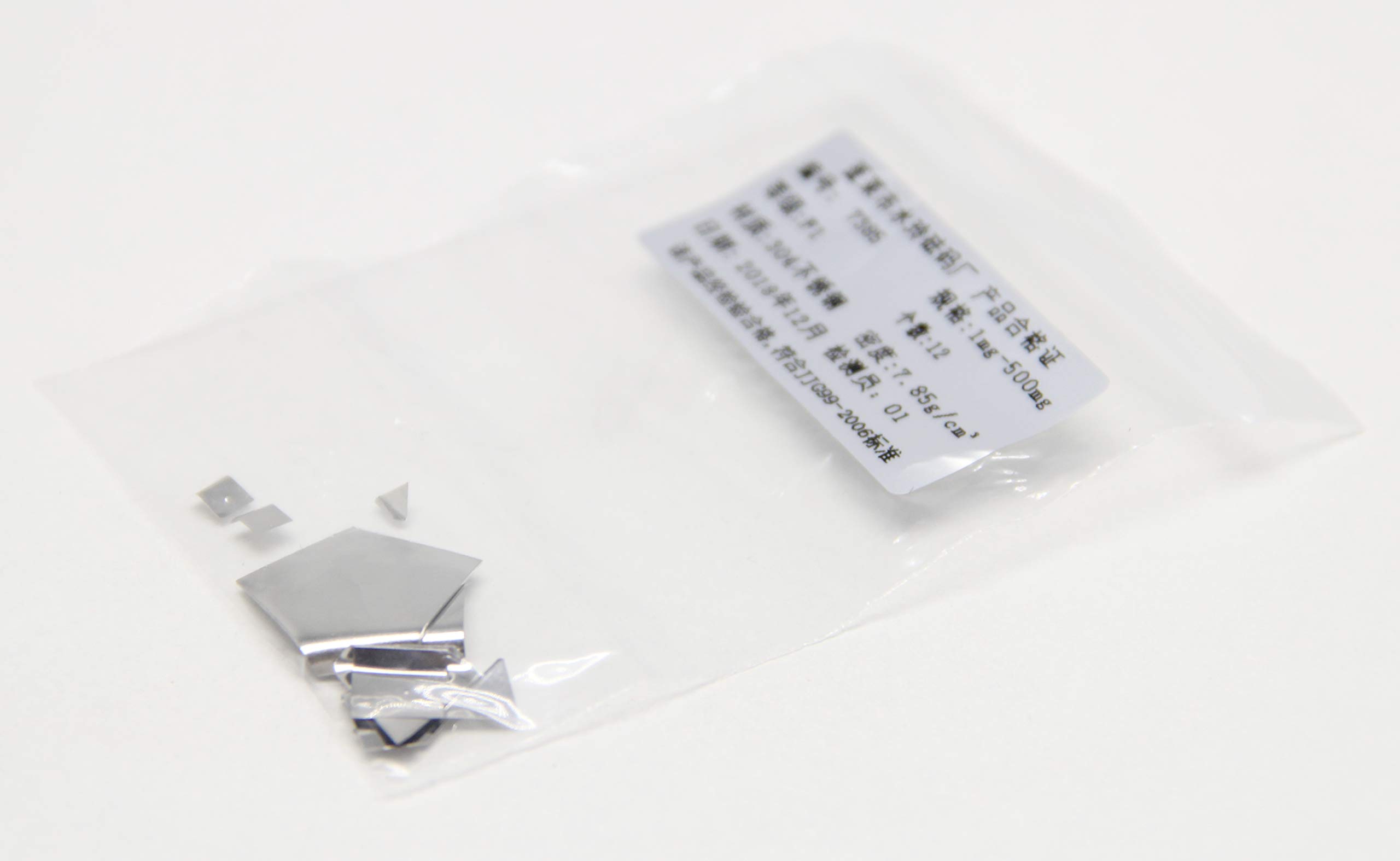 Huanyu Pesi di calibrazione scala in acciaio inox 500mg-1mg Set bilanciamento del peso di calibrazione milligrammo elettronico Kit 12 pezzi con scatola AlumiN/m (grado F1)