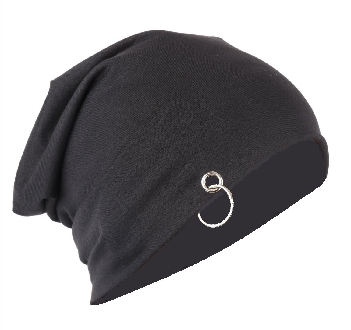 Gajraj Unisex Cotton Midnight Black Slouchy Beanie (With RIng) (B0155ZTT2Y) Amazon Price History, Amazon Price Tracker