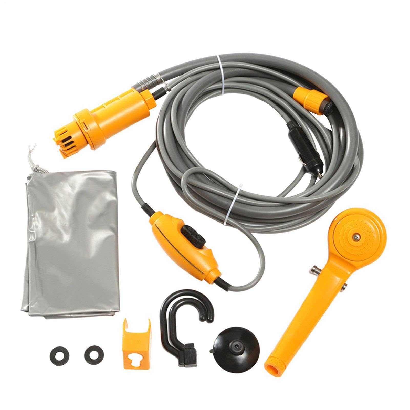 Tragbare Dusche Campingdusche 12V Elektrische Outdoor-Campingduschen | Outdoor-Campingduschen, Campingzubehör für die Gartenbewässerung von Wohnmobilen und Straßenreisen