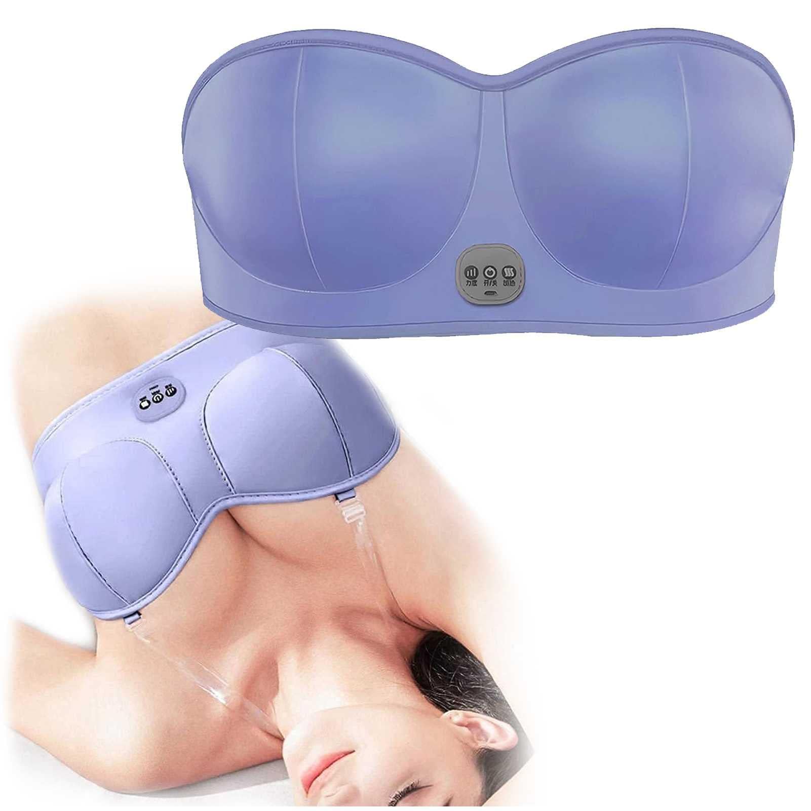 GNbow Breast Enhancer Massage Bra, 3rd Gear Heating Electric Massage Bra, Wireless Breast Care Bra, Improve Breast Development, Electric Used for Lifting and Anti-Sagging Massage