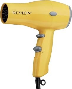 Revlon RVDR5260F Super Lightweight Compact Hair Dryer with Tourmaline Ionic Technology™, Ultralight, 1875 Watts, Concentrator, 3 Heat/Speed Settings