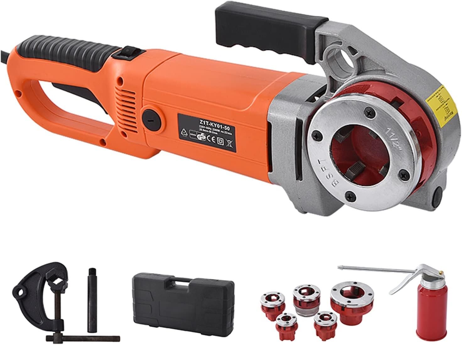 Tree trimmer ZIT-KY01-50 Portable Handheld Electric Pipe Threader 2300W Industrial Pipe Threading Machine With 6 Die Power Tool(220)