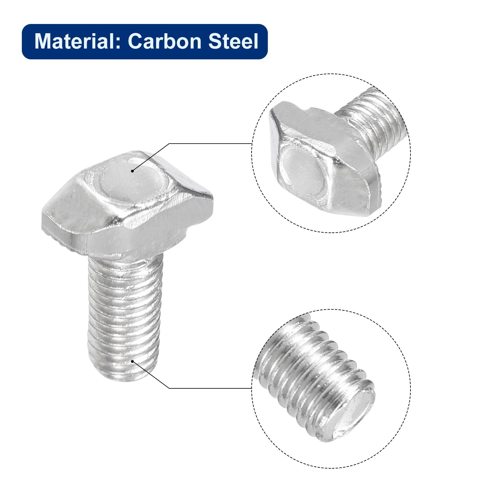 CONPHERON Bulloni A T M5x10mm Acciaio Al Carbonio Nichelato Viti A - 6