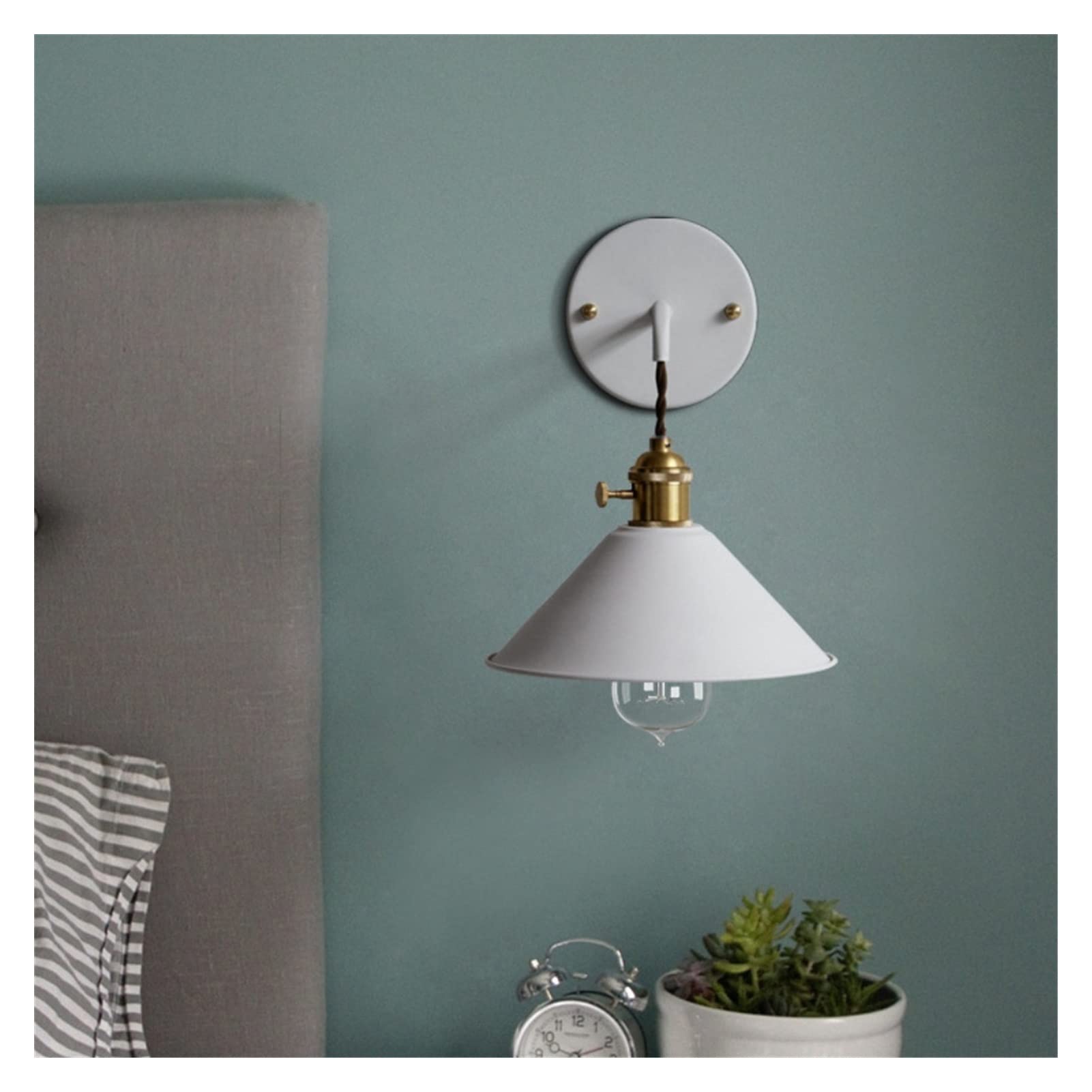 VDOQTLJT Wall lamp Modern Light Umbrella Restaurant Decoration Macarons Lamp Living Room Bedroom Aisle Stairs Bedside Home Decor Sconce(Bianco,WarmwhiteLED)
