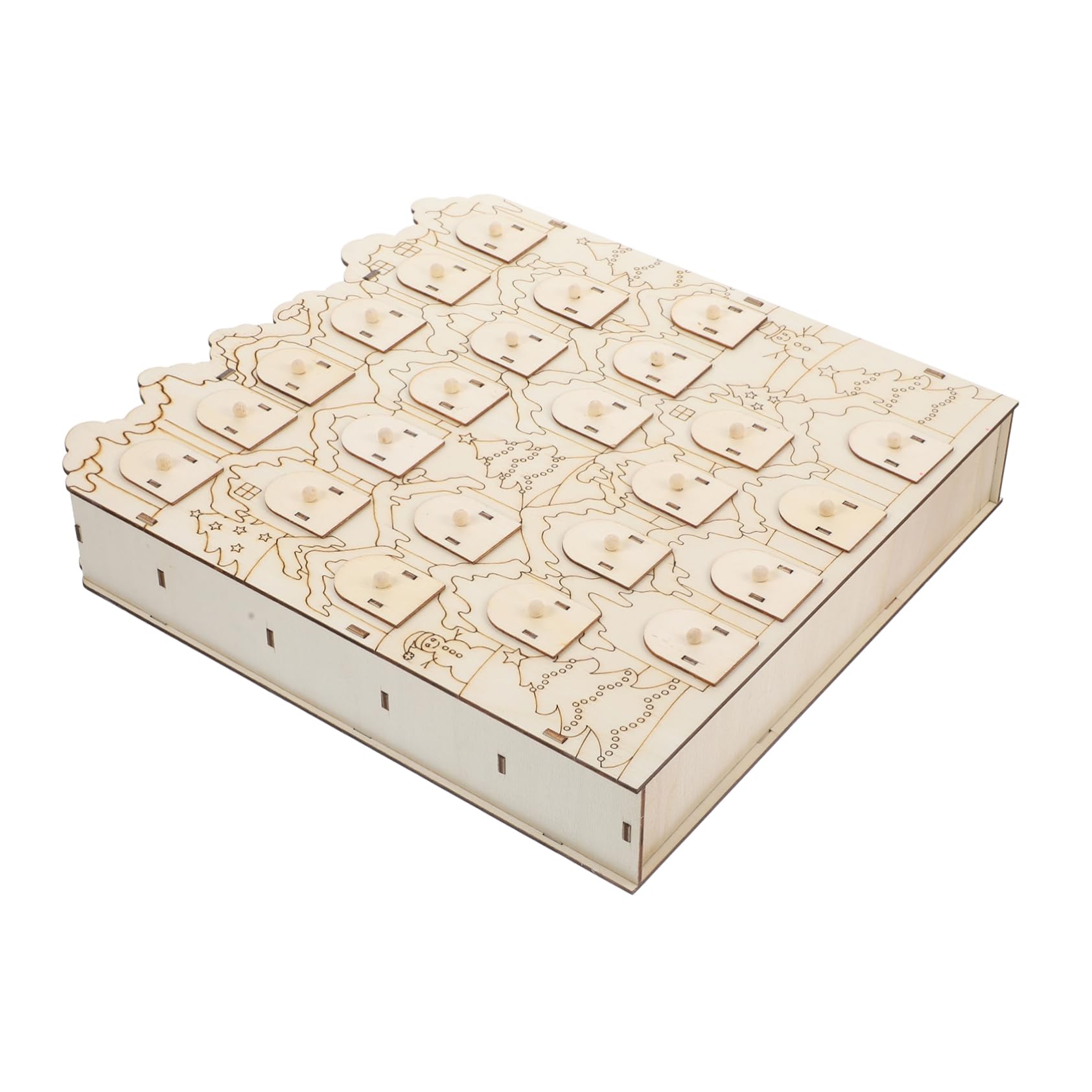 Calendrier de bois décoration de bureau pour invités de Noël et fêtes