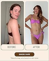 Vista 5 de Mousse de bronceado oscuro de 7 onzas, fabricada en los Estados Unidos, sin rayas, ligera, antiadherente, de rápida absorción, vegano, bronceador