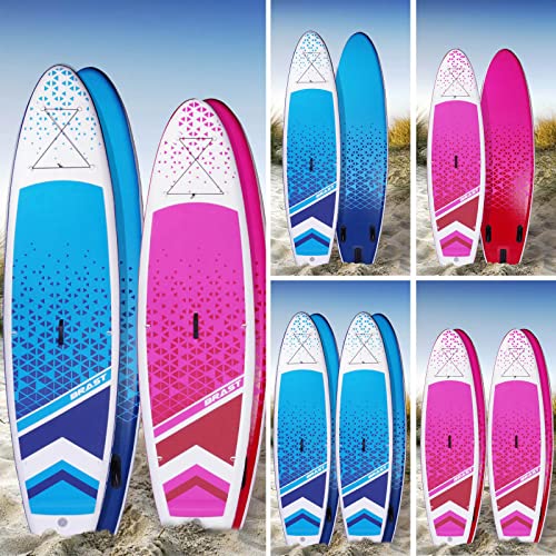 Brast Tabla Paddle Surf Dude &Amp; Lady Capacidad 110 &Amp; 120Kg + 2 Remos Telescópicos + 2 Mochilas + 2 Bombas + Kit De Reparación. Paddle Surf Hinchable Para Hombre Y Mujer, Para Principiantes Y Expertos