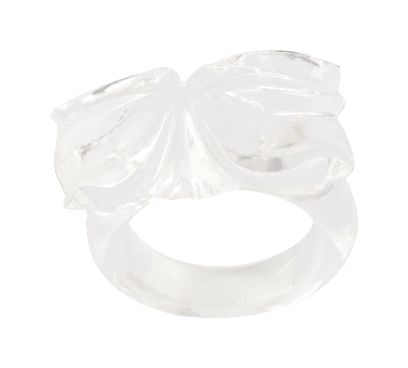 CRAFTED STUDIO Women's Crystal Ring - Size: 6.5 (Cs-Frcf-31) Transparent