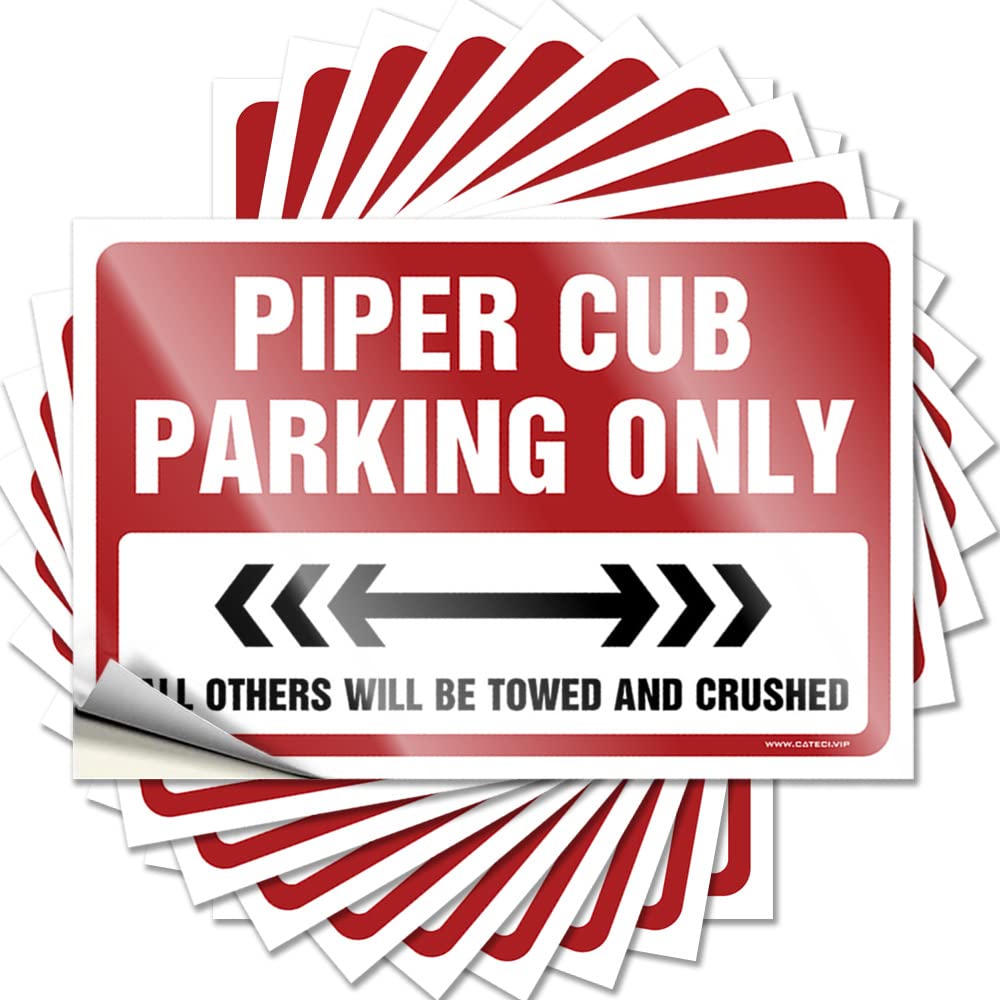 Aesthetic Farmers Tattoos - Piper Cub Parking Only Cover Waterproof Vinyl Sticker(12X18CM)