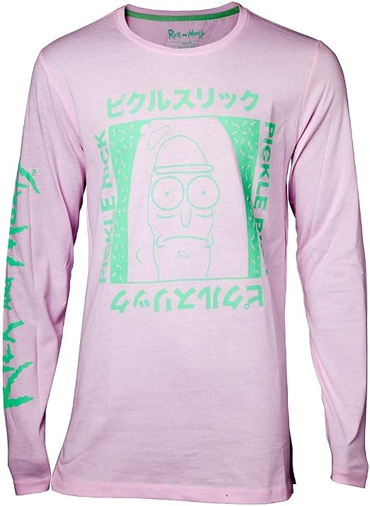Difuzed Rick And Morty - Japan Pickle - Maglia a Maniche Lunghe da Uomo,  Rosa, XXL : Amazon.it: Abbigliamento