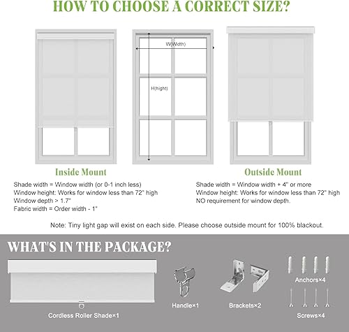 Miniatura 5 de Persianas enrollables opacas para ventanas, sin cordón, con cenefa, persianas de tela con aislamiento térmico, protección UV para el hogar,