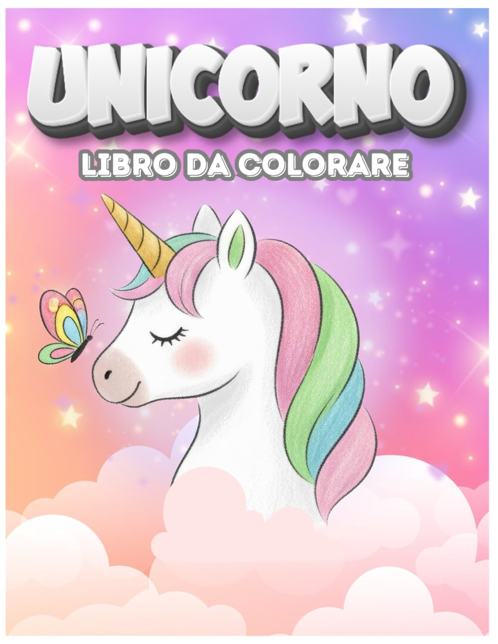 Unicorno Magici - Libro da Colorare:: Disegni semplici e divertente per bambine dai 4 agli 8 anni | Attività creativa, rilassante e educativa