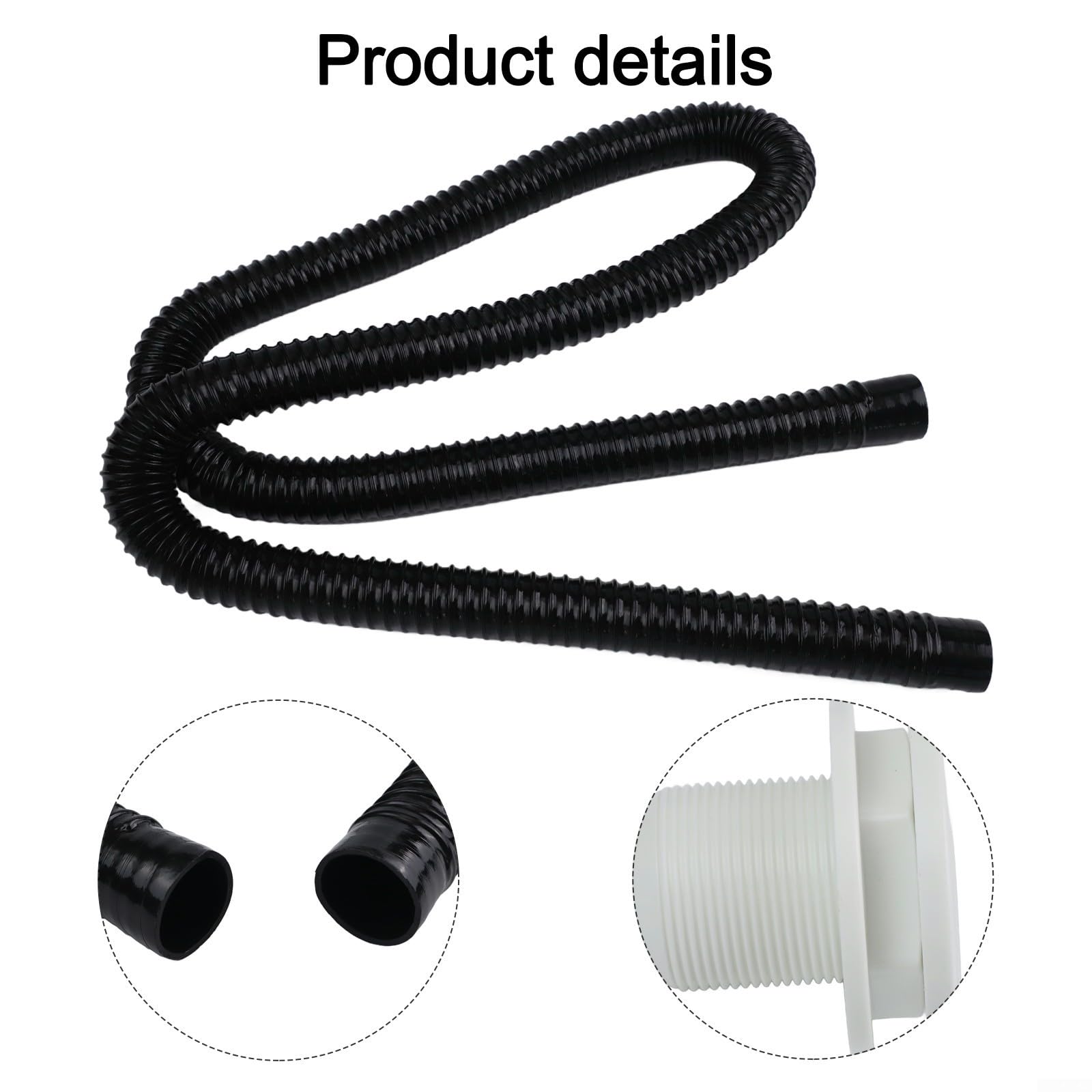 Tubo flessibile per imbarcazioni di sentina, 19-29 mm, corrugato, flessibile, filtro per acqua marina, adatto per yacht