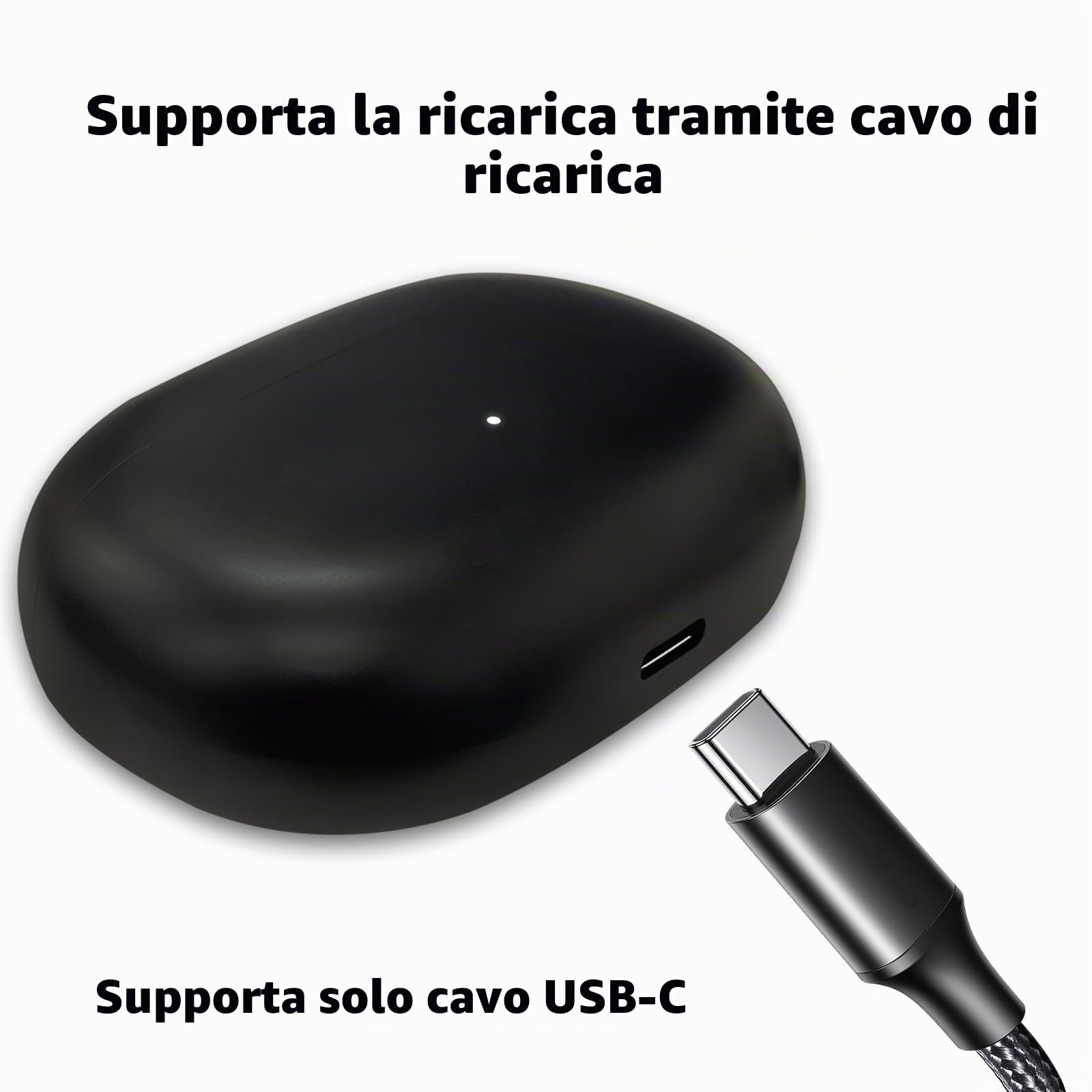 Custodia di ricarica di ricambio compatibile con Beats Studio Buds/Buds +, custodia di ricambio per stazione di ricarica con pulsante di sincronizzazione Bluetooth e 660 mAh