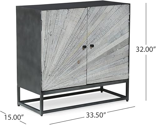 Miniatura 3 de Christopher Knight Home GABINETES, gris lavado + negro