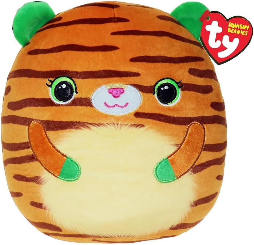 TY Tiggy Tiger Squishy Beanie 14 inches - Soft Plush Toy - Collectable Cuddly Toy for Children - Fluffy Stuffed Toy for Playing & Display