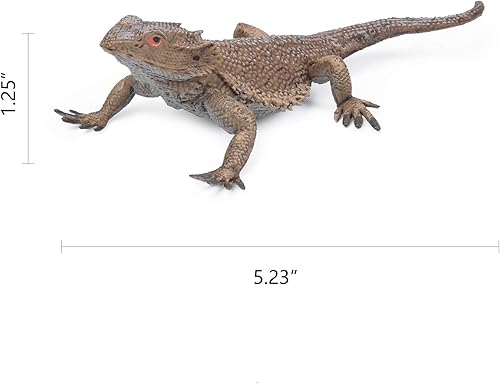 Miniatura 5 de UANDME 8 figuras de animales de lagarto realistas de reptiles, accesorios de broma de camaleón, juguete aterrador, criaturas salvajes de la vida