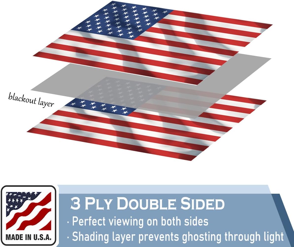 American US Flag 3x5 FT 100% Made in The USA- Heavy Duty Vibrant Colors Double Sided United States Flag with 2 Brass Grommets for Home/Company/Indoor Outdoor Decoration (FMAA Certified)