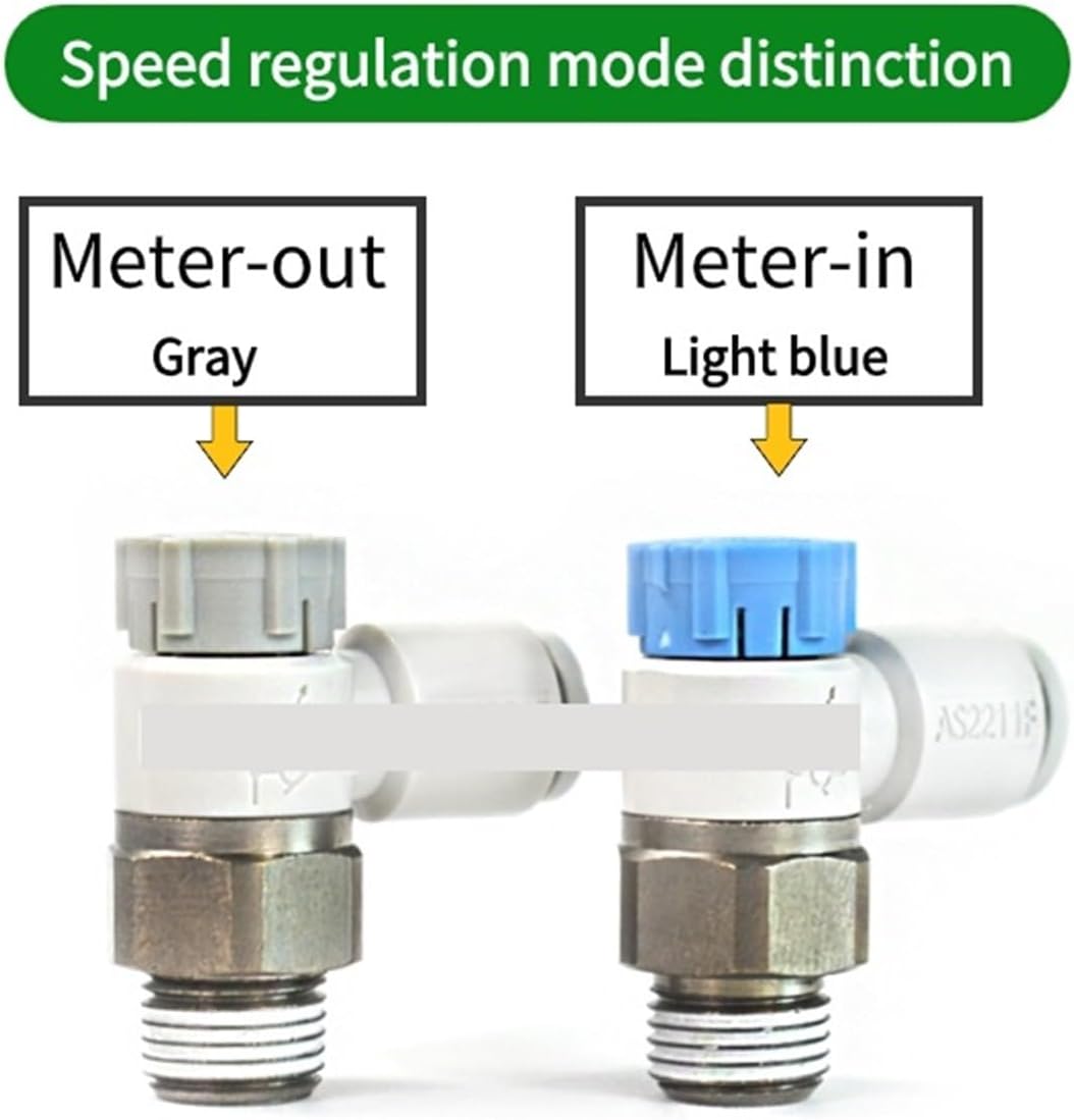1pcs AS2211F-01-02 AS3211F-02 03 AS4211F-04-03AS 04SA 06SA 08SA 10SA 12SA Speed Controller with One-touch Fitting(AS2211F-01-08SA,New model)
