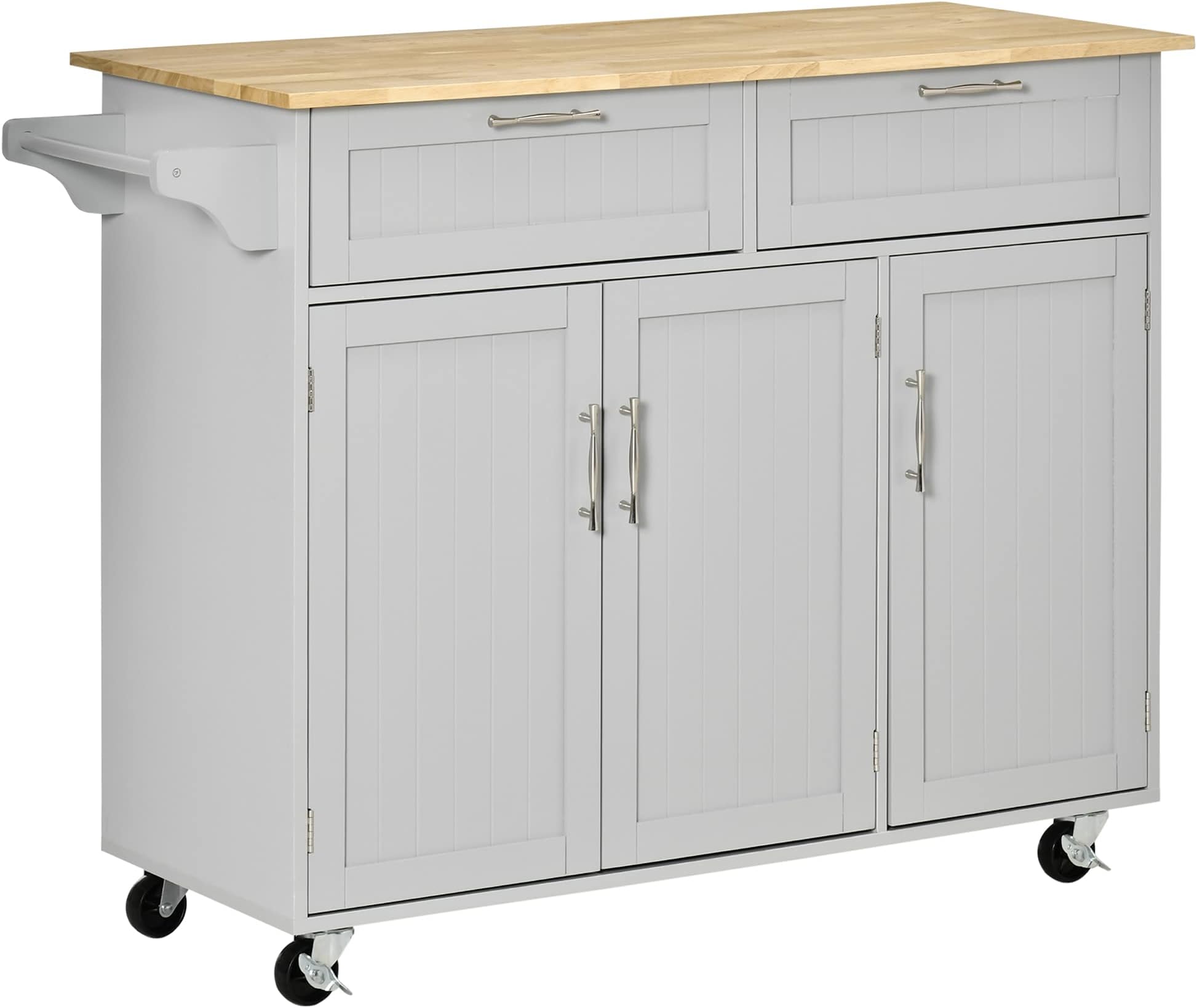 IRONCK Kitchen Island with Trash Can Rolling
