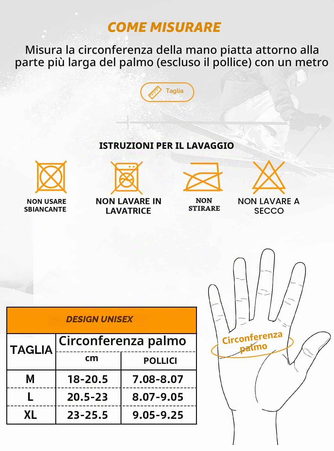 TRENDOUX Guanti Invernali Uomo Donna, Adatto per Sci Snowboard Scooter Moto Bici Mtb Motocross Neve Running Ciclismo Riscaldati, Guanti Touch Screen Termici da Lavoro Palestra Guida Impermeabili