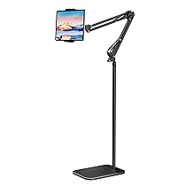 LanPavilion Supporto da pavimento per tablet, flessibile e regolabile, compatibile con iPad Pro, Air, iPhone, Galaxy, supporta dispositivi da 11,9 a 33 cm, per casa, letto, divano, ufficio