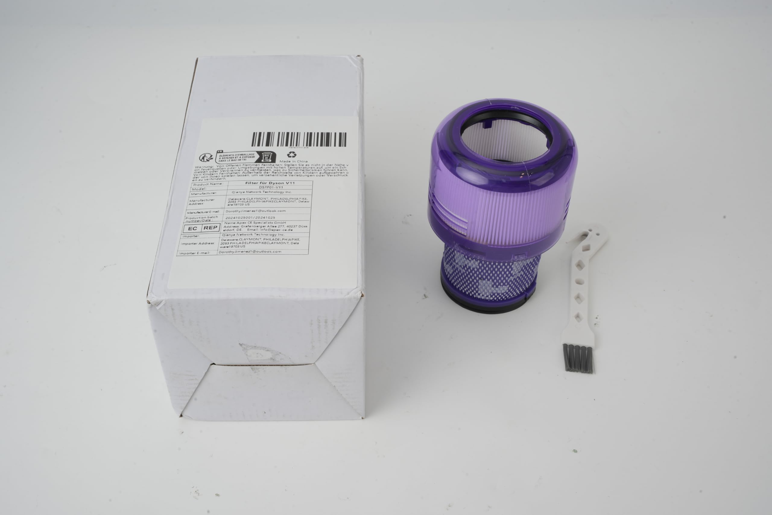Filtr do Dyson V11, zestaw wymiennych filtrów do Dyson V11, V15, SV14, SV17, SV22, 1 sztuka filtra Hepa do Dyson V11, 2 filtry próżniowe, zamiennik do Dyson V11, Torque Drive do odkurzacza Dyson V11