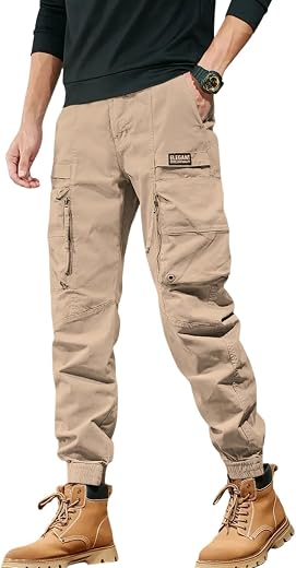 Leriya Fashion Men's Cargo Pants with Pockets | Cotton Joggers for Men | 6 Pocket Jeans Pant | Casual Trousers for Men | C...