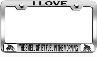 Makoroni - I Love The Smell of Jet Fuel in The Morning Geek Ch Steel Auto SUV License Plate Frame Tag Holder