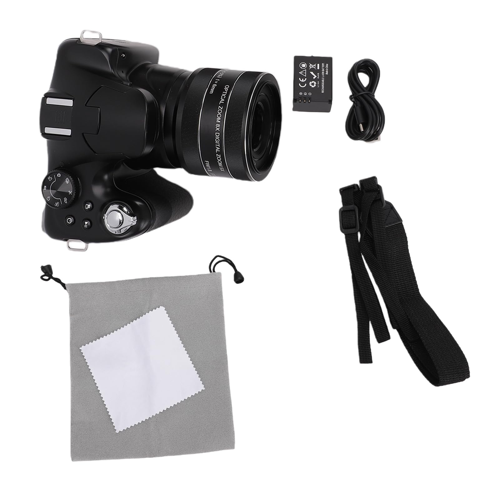 WiFi Cámara Digital 8K 75MP con Pantalla HD de 3 Pulgadas, Zoom 40x, Cámara Lenta, Lapso de Tiempo y Efectos de Filtro, Portátil, para Fotografía Vlogging