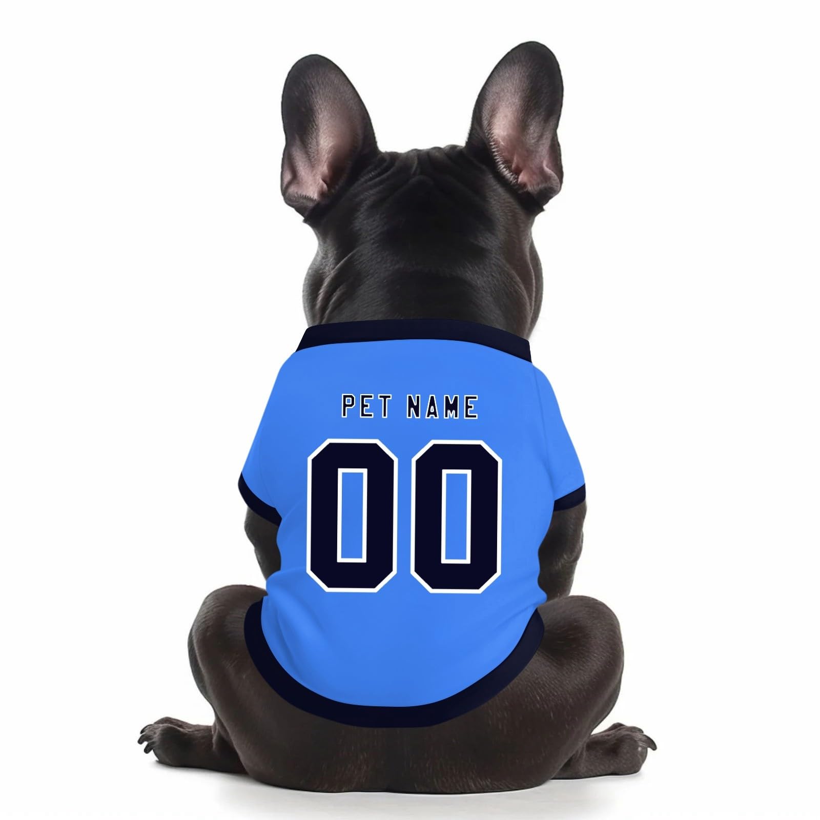 Plain Dog Shirt for Small, Medium, Large Dogs Custom Dog Football Jersey with Name Number Logo Personalized Sports Fan Pet Jerseys Clothes โ image 1