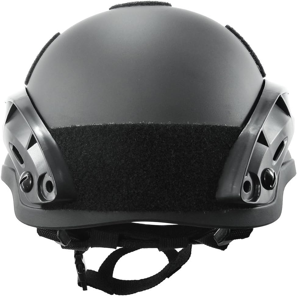 ATAIRSOFT PJ Type Tactical Airsoft Paintball MICH 2002 Helmet with Side Rail & NVG Mount Black : Sports & Outdoors