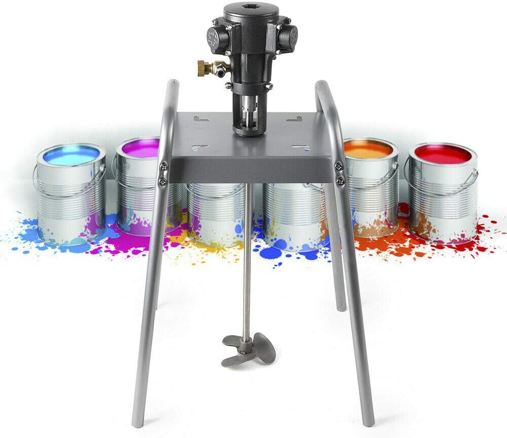 Pneumatic Paint Mixer - Air Stirring Tool for Paint, Cement, Plaster, Grout & Mortar - Heavy-Duty Barrel Mixer with Pneumatic Bracket for Efficient Mixing