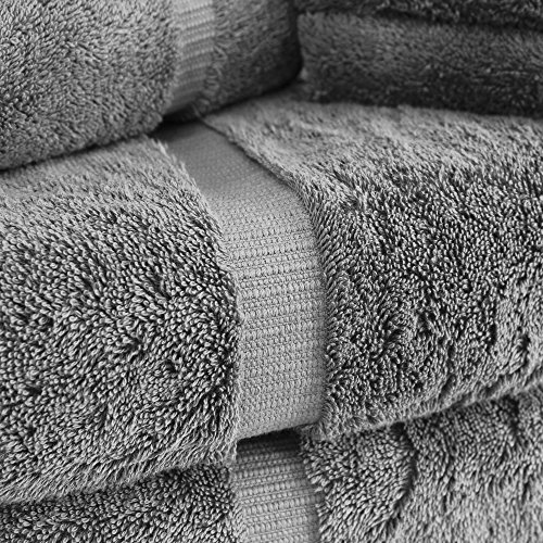 Towel Bazaar Premium Turkish Cotton Super Soft and Absorbent Towels (8-Piece Towel Set, Gray) Towel Bazaar Premium Turkish Cotton Super Soft and Absorbent Towels (8-Piece Towel Set, Gray)