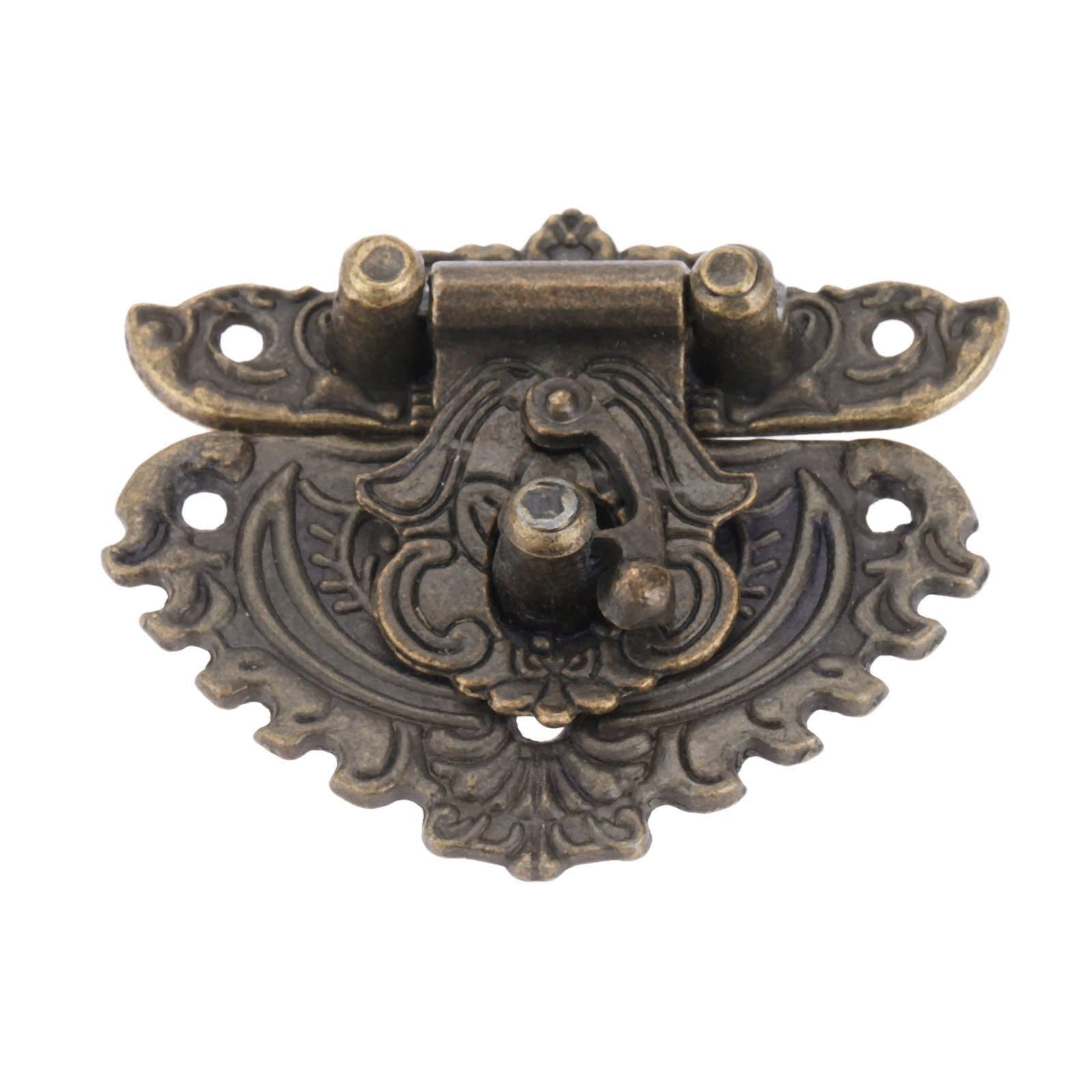 Moraillon de boîte à bijoux rétro et loquet pour petite valise en bois