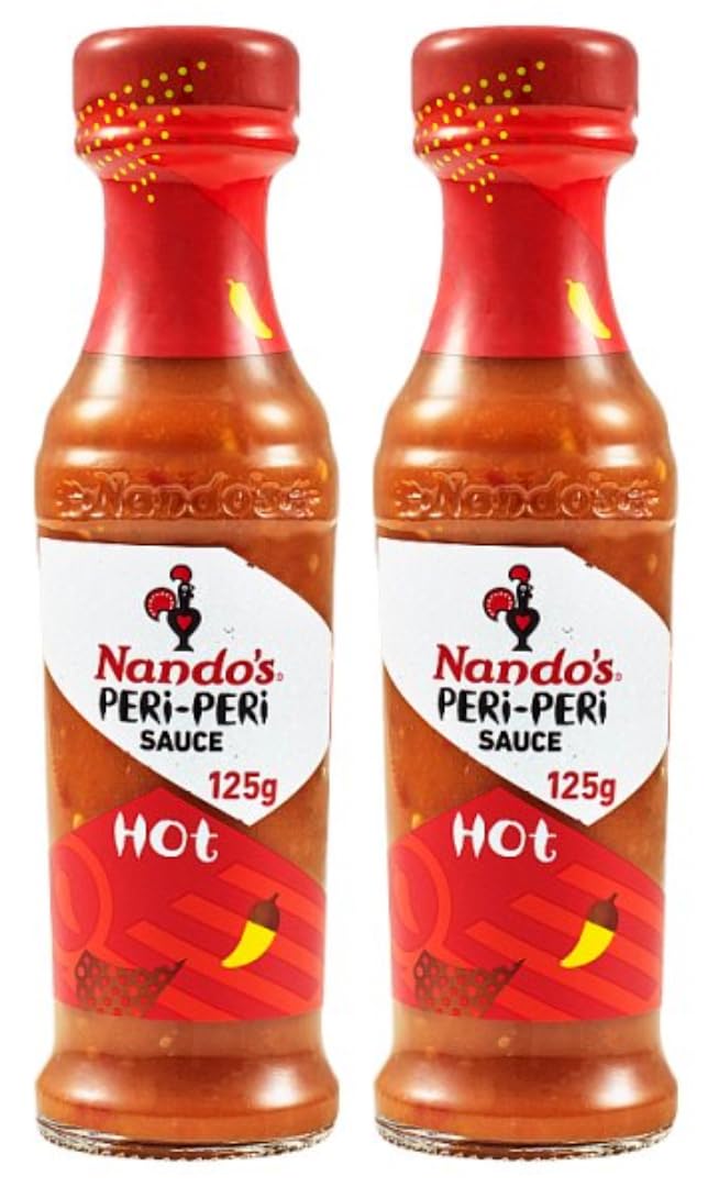 Nando's Hot Peri-Peri Sauce Salsa piccante Salsa di peperoncino 2X 125G - importata da Shestore24