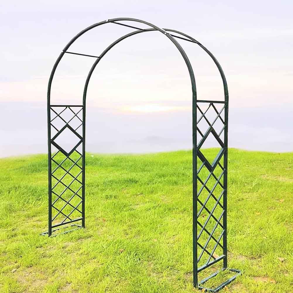 Arceau à rosiers pour une allée fleurie et pergola de jardin blanche
