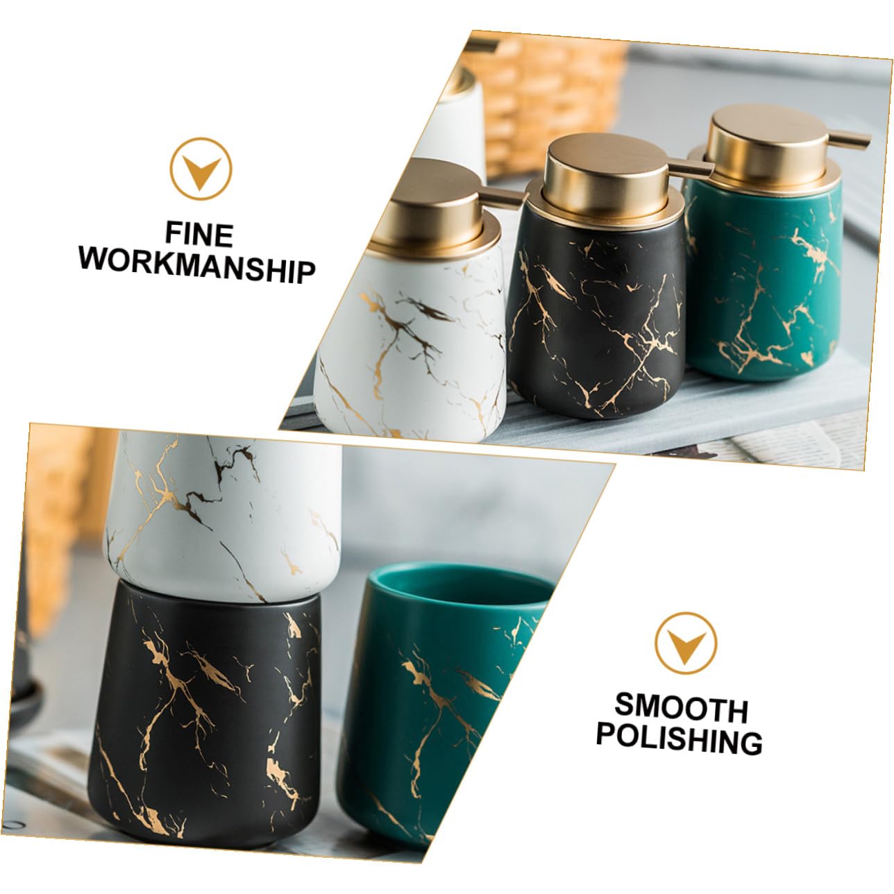 Cabilock Conjunto de Accesorios de Baño de Cerámica Negro Bandeja de Jabón y Vaso para Cepillo de Dientes Portátil y Fácil de Almacenar para Hombres y Mujeres