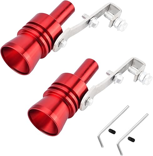 Miytsya 2 simuladores de silbato de sonido turbo de 405 pulgadas x 232 pulgadas silenciador universal de aluminio turbo para tubo de escape de